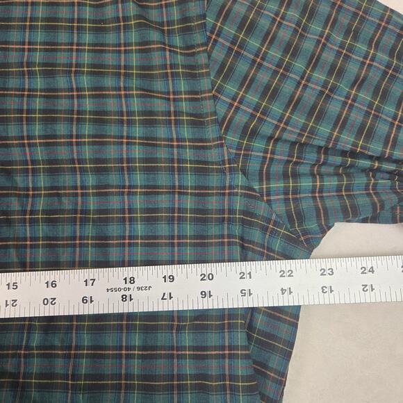 Chaps Dress Shirt Button Down Long Sleeve Mens Large Green 0673 - Picture 7 of 9